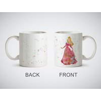 Prinzessin Aurora Dornröschen Magie Oder Weiße Tasse Aquarell Kunstdruck Kaffee Teetasse Küche Dekor Becher Bild von LaDecorEU