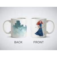 Prinzessin Merida Tapfere Weiße Zaubertasse Oder Magic Mug Aquarell Kunstdruck Tasse Kaffee Teetasse Küche Dekor Becher Bild von LaDecorEU