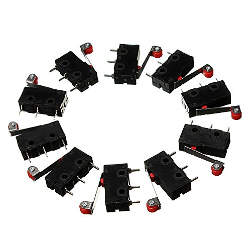 LaDicha 10Pcs Micro Limit Switch Roller Lever 5A 125V Open Close Switch LaDicha 10Pcs Micro Limit Switch Roller Lever 5A 125V Open Close Switch von LaDicha