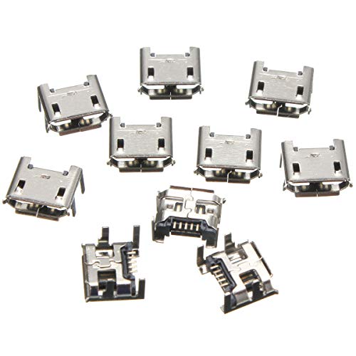 LaDicha 30Pcs Micro USB Type B 5 Pin Female Socket 4 Vertical Legs for Solder Connector LaDicha 30Pcs Micro USB Type B 5 Pin Female Socket 4 Vertical Legs for Solder Connector von LaDicha