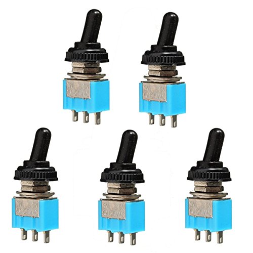 LaDicha 5Pcs 125V 6A On/On 3 Pin Spdt Toggle Switch Mit Wasserdichter Abdeckung Cap LaDicha 5Pcs 125V 6A On/On 3 Pin Spdt Toggle Switch Mit Wasserdichter Abdeckung Cap von LaDicha