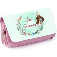 Personalisiertes Schulset, Blau Oder Rosa, Blaue Meerjungfrau Und Blumen Personalisiertes Schulset, Blau Oder Rosa, Blaue Meerjungfrau Und Blumen von LaFabrik34