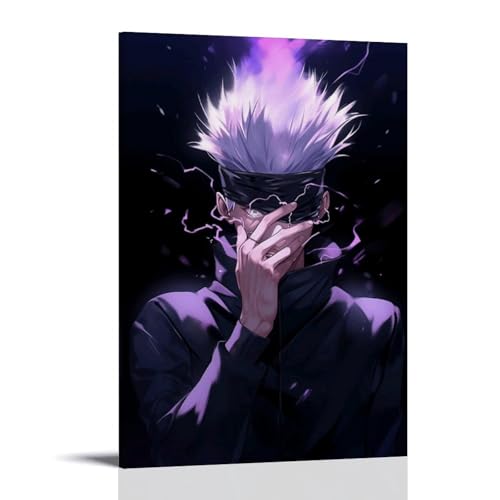 LaFegoude Jujutsu Kaisen Satoru Gojo Poster Dekorative Malerei Leinwand Wandkunst Wohnzimmer Poster Schlafzimmer Malerei,Wandkunst Bilddruck Moderne Familienzimmer Dekor 12x18inch(30x45cm) von LaFegoude