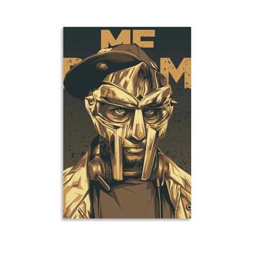 LaFegoude MF Doom Hiphop Rapper Poster Dekorative Malerei Leinwand Wandkunst Wohnzimmer Poster Schlafzimmer Malerei,Wandkunst Bilddruck Moderne Familienzimmer Dekor 16x24inch(40x60cm) von LaFegoude