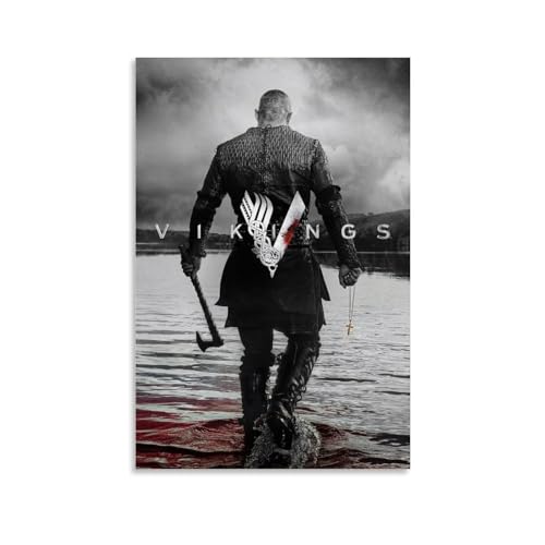 LaFegoude Vikings Ragnar Lothbrok Poster Dekorative Malerei Leinwand Wandkunst Wohnzimmer Poster Schlafzimmer Malerei,Wandkunst Bilddruck Moderne Familienzimmer Dekor 20x30inch(50x75cm) von LaFegoude