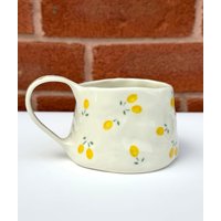 Positano Zitronenbecher - Zierliche Handgemachte Keramikzitrone | Handgemalter Kaffee Tee Amalfi Geschenk von LaFleurArtisane