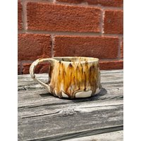 Rustikale Kaffeetasse - Handgemachte Keramik | Handbemalte Tee Geschenk von LaFleurArtisane