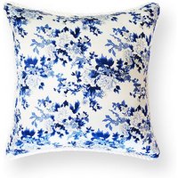 Handgemachtes Seiden Dekokissen Porzellan Blumen Prints Limit Edition von LaLaMel