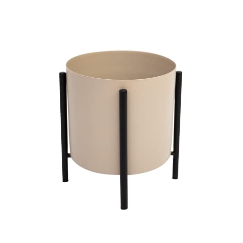 LaLe Living Blumentopf Enea in Braun und Schwarz, Ø21,50 cm als Übertopf oder Pflanzgefäß auf einem Eisengestell für Sukkulenten, Kräuter, Grünpflanzen, Blumen LaLe Living Blumentopf Enea in Braun und Schwarz, Ø21,50 cm als Übertopf oder Pflanzgefäß auf einem Eisengestell für Sukkulenten, Kräuter, Grünpflanzen, Blumen von LaLe Living