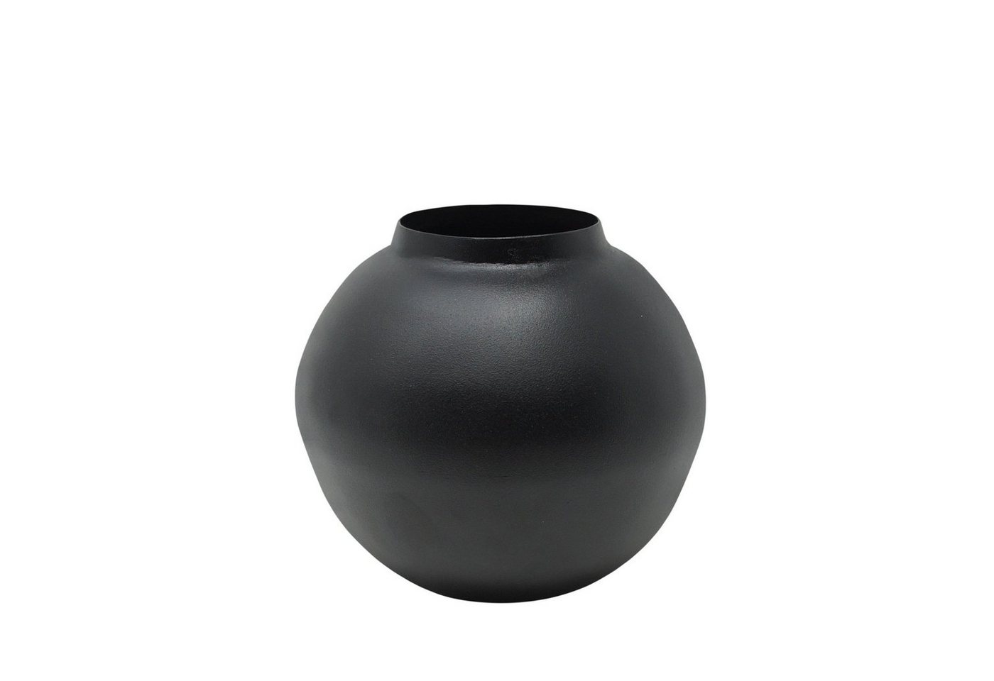 LaLe Living Dekovase Blumenvase Soyah aus Eisen in Schwarz und Weiß, Ø14,5x13,5cm, aus Eisen, matte Oberfläche von LaLe Living