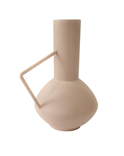 LaLe Living Krugvase Yara in Sand mit strukturierter Oberfläche aus Eisen, Form Krug 17 x 21 cm als dekorative Tischdeko oder Blumenvase im Wohnzimmer, Büro und Küche von LaLe Living