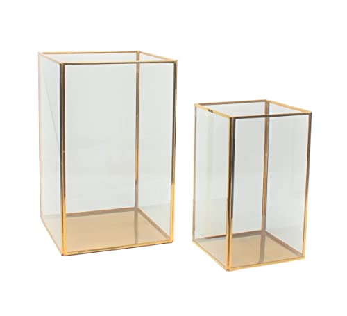 LaLe Living Laterne BATU 2er Set aus Eisen in Vintage Gold, Windlicht für Stumpenkerzen und Teelichter LaLe Living Laterne BATU 2er Set aus Eisen in Vintage Gold, Windlicht für Stumpenkerzen und Teelichter von LaLe Living