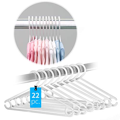 LaLoona Babykleiderbügel Set - 22 Stück Kunststoff Kinderkleiderbügel - schmale Baby und Kinder Kleiderbügel mit rutschfestem Hosensteg - Weiß LaLoona Babykleiderbügel Set - 22 Stück Kunststoff Kinderkleiderbügel - schmale Baby und Kinder Kleiderbügel mit rutschfestem Hosensteg - Weiß von LaLoona baby bedding