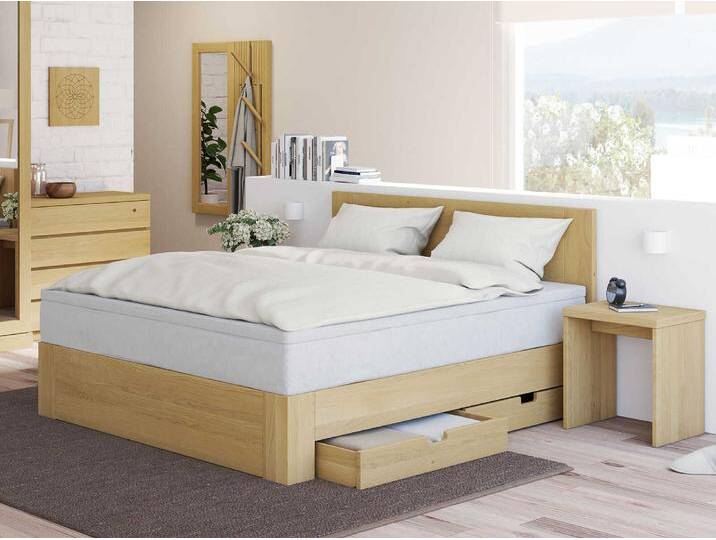 Eichenbett Hell „Alois“ Boxspring Eichenbett Hell „Alois“ Boxspring von LaModula