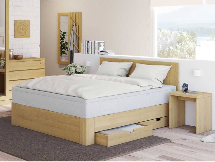 Eichenbett Hell „Alois“ Boxspring Eichenbett Hell „Alois“ Boxspring von LaModula