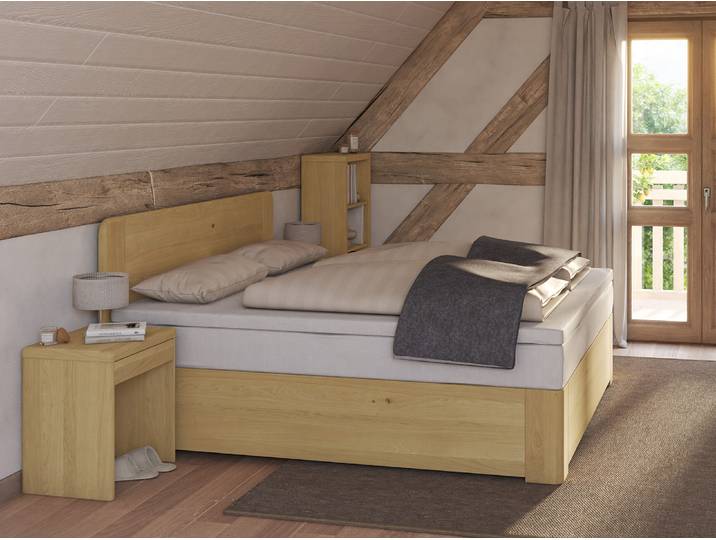 Eichenbett Hell „Niklas“ Boxspring Eichenbett Hell „Niklas“ Boxspring von LaModula