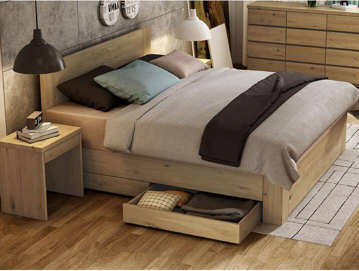 Wildeichenbett „Alois“ Boxspring Wildeichenbett „Alois“ Boxspring von LaModula