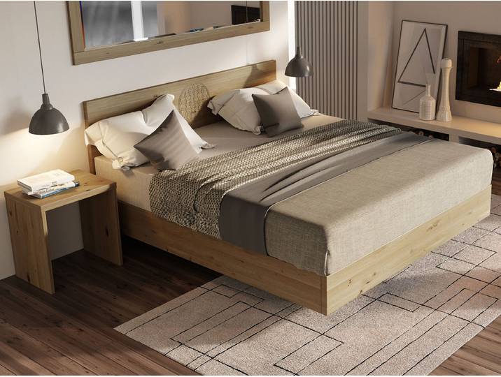 Wildeichenbett „Lukas“ Boxspring von LaModula