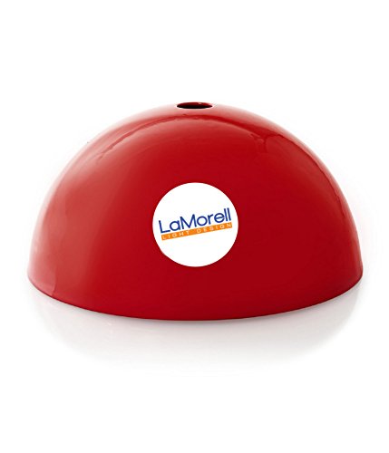 Baldachin lackiert Rot + 1 Zugentlastung + 1 Überwurfmutter + 1 Spannplatte. Made in Italy von LaMorell LightDesign