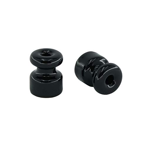 Isolator/Isolatoren aus Keramik für geflochtene Kabel Ø 18 mm schwarz Verpackung 6/25/50 Stück (50 Stück) von LaMorell LightDesign