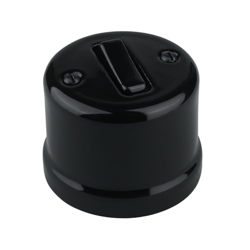 LaMorell LightDesign - Einzelschalter aus schwarzem Porzellan Ø 65 mm von LaMorell LightDesign