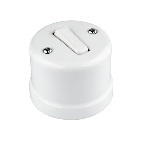 LaMorell LightDesign - Einzelschalter aus weißem Porzellan Ø 65 mm von LaMorell LightDesign