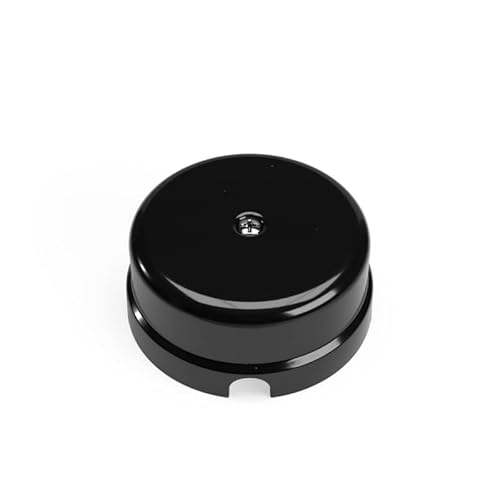 Porzellan Verteilerdose Retro Aufputz elektrische Abzweigdose weiß nostalgische Wanddose | Abmessungen: Ø78 mm - h35 mm mit 3 Ausgängen (schwarz) von LaMorell LightDesign