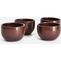 4 Americano Cups - Bienenwachs Finish Red Clay Handgemachte Keramik Tassen von LaMuerteTienePermiso