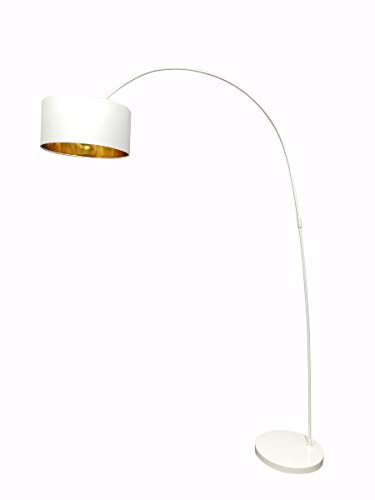 Bogenlampe mit Stoffschirm weiß von LaNatura