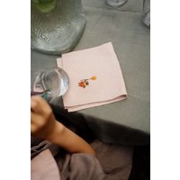 Sommer Leinen Tisch Serviette Hand Gestickte Dekor von LaPetiteAlice