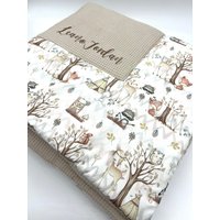 Krabbeldecke Babydecke Spieldecke Waldtiere Auf Wunsch Mit Stickerei 120x120cm Krabbeldecke Babydecke Spieldecke Waldtiere Auf Wunsch Mit Stickerei 120x120cm von LaPetiteMinou