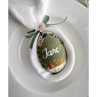 Heirloom Handbemaltes Monogramm Osterei | Holz-Osterei Mit Name Heirloom Handbemaltes Monogramm Osterei | Holz-Osterei Mit Name von LaPetitePommeShop