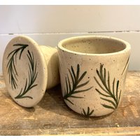 Le Beurrier Breton Mit Feuillage Tropical Kollektion Florida von LaPoterieduChalet