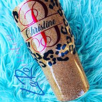Leopard Print Monogrammiert Tumbler Leopard Print Monogrammiert Tumbler von LaRoCreativeDesigns