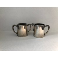 Silberplatte Toronto S.p. Co. Cream Creamer Und Zuckerset Aus Kanada von LaRoseAntiques