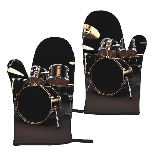 Ofenhandschuhe Cool Drum Set Backhandschuhe 2er-Set Hitzebeständige Küchenhandschuhe Damen Herren Kochen Grillen Grillen Mikrowelle Ofenhandschuhe Cool Drum Set Backhandschuhe 2er-Set Hitzebeständige Küchenhandschuhe Damen Herren Kochen Grillen Grillen Mikrowelle von LaVami