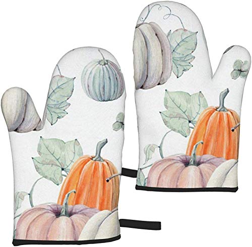 Ofenhandschuhe Herbst Aquarell Kürbisse Backhandschuhe 2er-Set hitzebeständige Küchenhandschuhe Damen Herren Kochen Grillen Grillen Mikrowelle Ofenhandschuhe Herbst Aquarell Kürbisse Backhandschuhe 2er-Set hitzebeständige Küchenhandschuhe Damen Herren Kochen Grillen Grillen Mikrowelle von LaVami