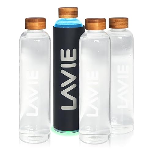 LaVie Innovativer Wasseraufbereiter mit UVA-Licht, 1 x Luftreiniger + 4 Flaschen à 1 l. Verwandeln Sie Ihr Leitungswasser in frisches und köstliches Wasser in 15 Minuten, Farbe: Anthrazit (Schwarz, 4 von LaVie