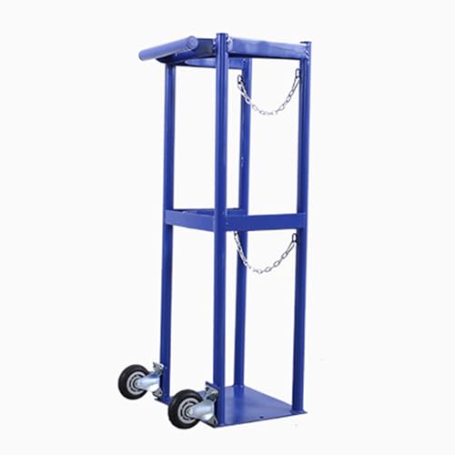 LaYiQimn Sackkarre klappbar Rollender Sauerstoffflaschenhalterwagen, Dual/Single 2-Rad-Medizinflaschenträger, Vertikales Gaslagerregal für 40-Liter-Tanks (L 40 cm (15 3/4) von LaYiQimn