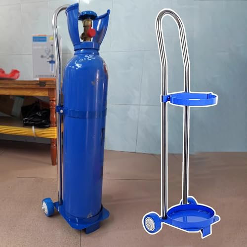 LaYiQimn Sackkarre klappbar Sauerstoffflaschenhalter Einzelflaschen-Sackkarre ohne Gasflasche, Leichtgewichtiger Rollhalter Sauerstoff-Lagerständer, Haushaltstankgestell, für Stickstoff-Propan LaYiQimn Sackkarre klappbar Sauerstoffflaschenhalter Einzelflaschen-Sackkarre ohne Gasflasche, Leichtgewichtiger Rollhalter Sauerstoff-Lagerständer, Haushaltstankgestell, für Stickstoff-Propan von LaYiQimn