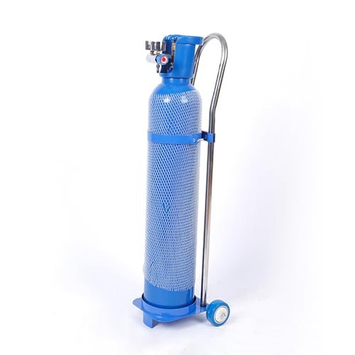 LaYiQimn Sackkarre klappbar Sauerstoffflaschenwagenhalter mit Rädern, mobiles Gasflaschengestell für den Transport, geeignet für 10/15/20-Liter-Gasflaschen von LaYiQimn