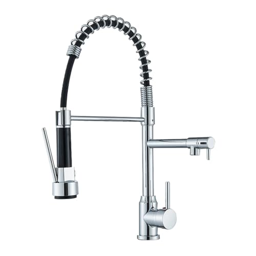 LaYiQimn Wasserhahn Küchenarmatur Spring Pull Down Sprayer Heißes Kaltes Wasser Mischbatterie Deck montiert Dual Auslauf Düse Armaturen Kran LaYiQimn Wasserhahn Küchenarmatur Spring Pull Down Sprayer Heißes Kaltes Wasser Mischbatterie Deck montiert Dual Auslauf Düse Armaturen Kran von LaYiQimn