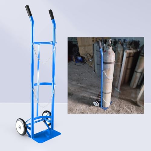 Sackkarre klappbar Großer medizinischer Sauerstoffflaschen-Rackwagen – Hochleistungs-Propan- und Wasserstofftank-Transport, Blauer Flaschenhalter für Fabriken und Labore – langlebige und tragbare Sackkarre klappbar Großer medizinischer Sauerstoffflaschen-Rackwagen – Hochleistungs-Propan- und Wasserstofftank-Transport, Blauer Flaschenhalter für Fabriken und Labore – langlebige und tragbare von LaYiQimn