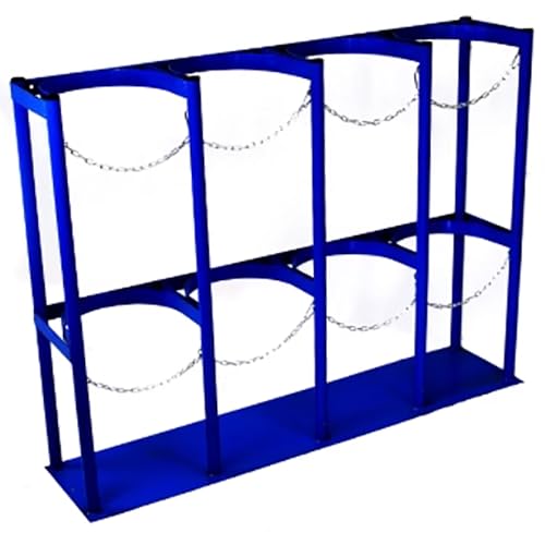 Sackkarre klappbar Hochleistungs-Sauerstoffflaschenhalter - Bodenstehendes Gasflaschengestell aus Metall für die Lagerung in Fabriken und Garagen, festes Regaldesign (Länge 115 cm (45 1/4) von LaYiQimn