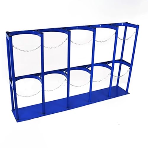 Sackkarre klappbar Hochleistungs-Sauerstoffflaschenhalter - Bodenstehendes Gasflaschengestell aus Metall für die Lagerung in Fabriken und Garagen, festes Regaldesign (Länge 142 cm (55 7/8) von LaYiQimn