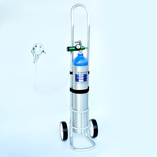 Sackkarre klappbar Lösung zur Lagerung und zum Transport von Sauerstoffflaschen, höhenverstellbarer Wagen aus Aluminiumlegierung für sichere Handhabung, Durchmesser 15,8 cm von LaYiQimn