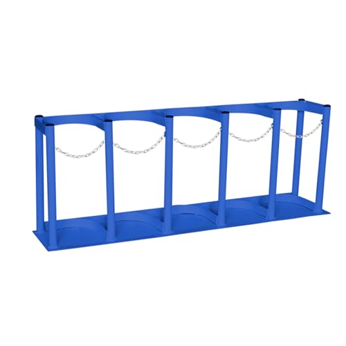 Sackkarre klappbar Sauerstoffflaschenwagenhalter, kleines Sauerstoffflaschengestell für 4/5-Liter-Sauerstoffflaschen, Boden-/Wandmontage-Sauerstoffflaschenwagen mit Sicherheitskette, Stahl-Sauers von LaYiQimn