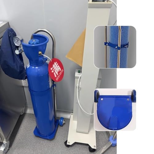 Sackkarre klappbar Sauerstofftherapie, kleines rollbares Sauerstoffflaschengestell, Gasflaschentankwagen, Sauerstoffflaschenwagen mit Rädern, tragbares Stickstofflagergestell für zu Hause (H 95 c Sackkarre klappbar Sauerstofftherapie, kleines rollbares Sauerstoffflaschengestell, Gasflaschentankwagen, Sauerstoffflaschenwagen mit Rädern, tragbares Stickstofflagergestell für zu Hause (H 95 c von LaYiQimn