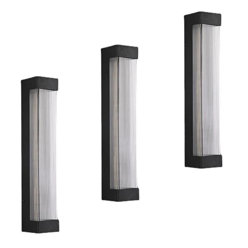 Wandleuchte Halterungsleuchte LED-Wandleuchte, Wandleuchte LED-Außenflur Metall Lange Streifen Wandhalterung Lampe für Balkon Innenhof Garten (A 2er-Pack) von LaYiQimn