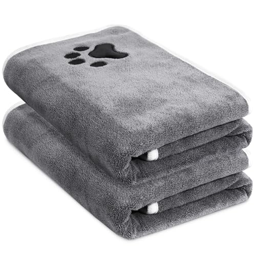 2er Set Hunde Handtuch extra saugfähig, Hundehandtücher aus Mikrofaser, Weich, Langlebig und Schnell Trocknend - Ideal für Kleine, Mittelgroße & Große Hunde 2er Set Hunde Handtuch extra saugfähig, Hundehandtücher aus Mikrofaser, Weich, Langlebig und Schnell Trocknend - Ideal für Kleine, Mittelgroße & Große Hunde von Laamsamling